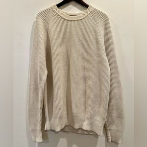 Gap Cream Washed Ribbed Knit Sweater M